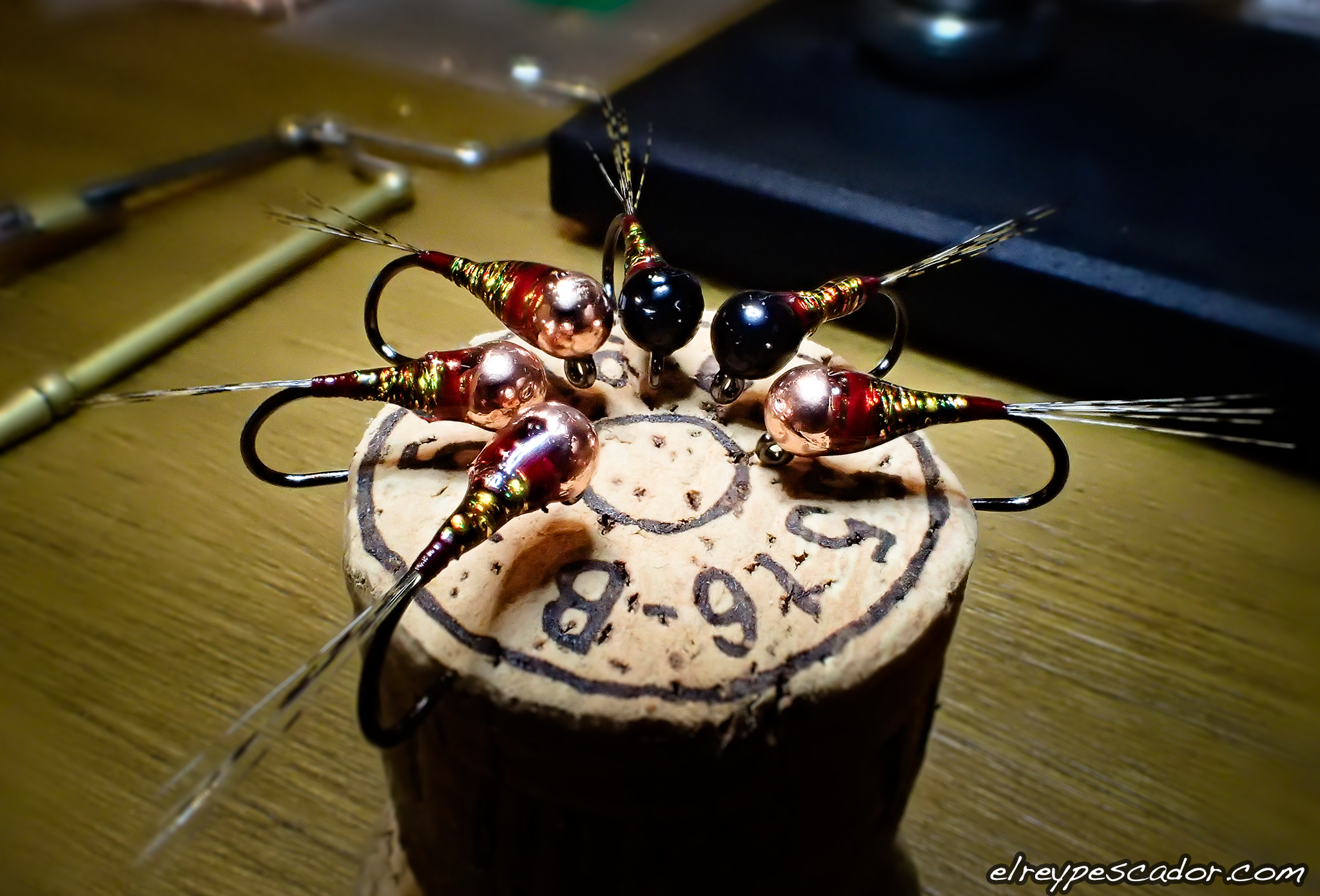 Ruedo de "Taurinas" - Ninfas perdigón (nymph) - Flytying